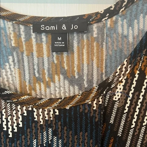 Sami & Jo Black and Tan Midi Dress - Picture 2 of 2